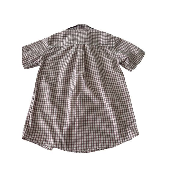 Basic Editions Boys Plaid Button Down Shirt Short Sleeve Size 6/7 Casual - Picture 4 of 4